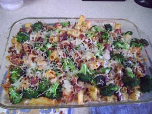 Easy to make pasta casserole with leftovers guaranteed!